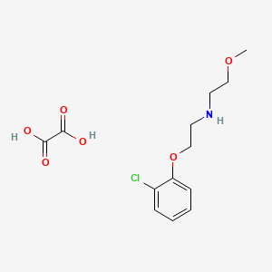 molecular formula C13H18ClNO6 B4916734 N-[2-(2-chlorophenoxy)ethyl]-2-methoxyethanamine;oxalic acid 