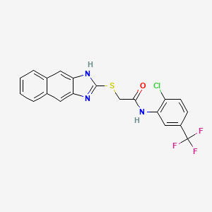 N-[2-chloro-5-(trifluoromethyl)phenyl]-2-(1H-naphtho[2,3-d]imidazol-2-ylthio)acetamide