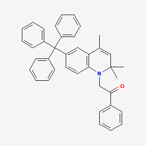 molecular formula C39H35NO B4916756 1-phenyl-2-(2,2,4-trimethyl-6-trityl-1(2H)-quinolinyl)ethanone 