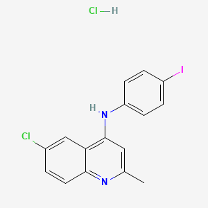 6-chloro-N-(4-iodophenyl)-2-methylquinolin-4-amine;hydrochloride