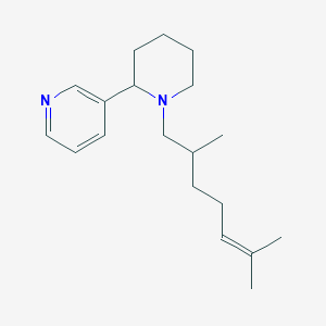 molecular formula C19H30N2 B4916767 3-[1-(2,6-dimethyl-5-hepten-1-yl)-2-piperidinyl]pyridine 