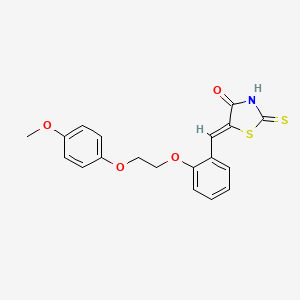 molecular formula C19H17NO4S2 B4916774 5-{2-[2-(4-methoxyphenoxy)ethoxy]benzylidene}-2-thioxo-1,3-thiazolidin-4-one 