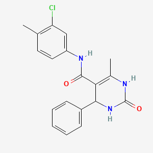 N-(3-chloro-4-methylphenyl)-6-methyl-2-oxo-4-phenyl-3,4-dihydro-1H-pyrimidine-5-carboxamide