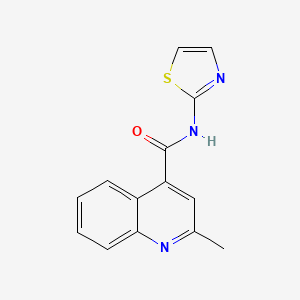 molecular formula C14H11N3OS B4916788 2-methyl-N-(1,3-thiazol-2-yl)quinoline-4-carboxamide 