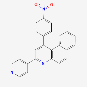 1-(4-nitrophenyl)-3-(4-pyridinyl)benzo[f]quinoline