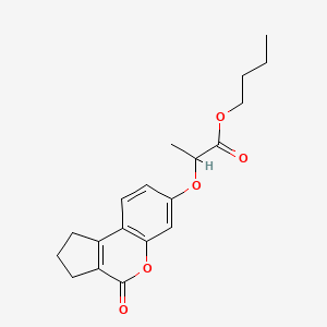 butyl 2-[(4-oxo-2,3-dihydro-1H-cyclopenta[c]chromen-7-yl)oxy]propanoate