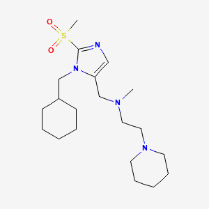 molecular formula C20H36N4O2S B4916828 N-[[3-(cyclohexylmethyl)-2-methylsulfonylimidazol-4-yl]methyl]-N-methyl-2-piperidin-1-ylethanamine 