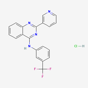 molecular formula C20H14ClF3N4 B4916831 2-(3-pyridinyl)-N-[3-(trifluoromethyl)phenyl]-4-quinazolinamine hydrochloride 