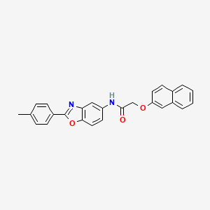 N-[2-(4-methylphenyl)-1,3-benzoxazol-5-yl]-2-naphthalen-2-yloxyacetamide