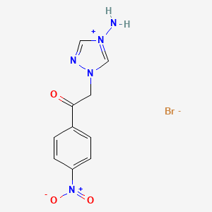 molecular formula C10H10BrN5O3 B4916859 2-(4-Amino-1,2,4-triazol-4-ium-1-yl)-1-(4-nitrophenyl)ethanone;bromide 