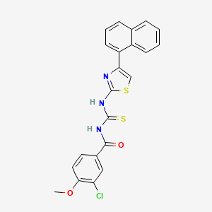 3-chloro-4-methoxy-N-{[4-(naphthalen-1-yl)-1,3-thiazol-2-yl]carbamothioyl}benzamide