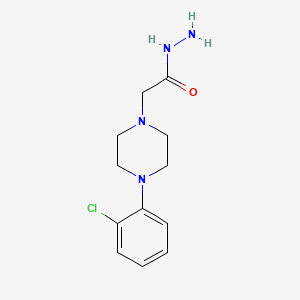 molecular formula C12H17ClN4O B4916877 2-[4-(2-Chlorophenyl)piperazin-1-yl]acetohydrazide 