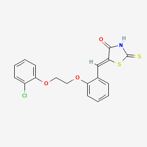 5-{2-[2-(2-chlorophenoxy)ethoxy]benzylidene}-2-thioxo-1,3-thiazolidin-4-one