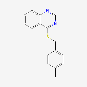 4-{[(4-METHYLPHENYL)METHYL]SULFANYL}QUINAZOLINE