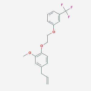 molecular formula C19H19F3O3 B4916951 2-Methoxy-4-prop-2-enyl-1-[2-[3-(trifluoromethyl)phenoxy]ethoxy]benzene 