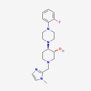 (3R*,4R*)-4-[4-(2-fluorophenyl)-1-piperazinyl]-1-[(1-methyl-1H-imidazol-2-yl)methyl]-3-piperidinol