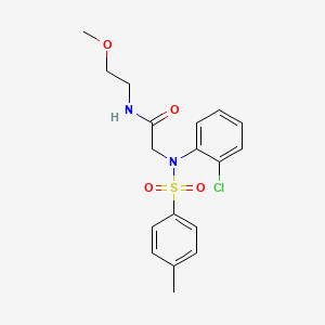 molecular formula C18H21ClN2O4S B4917004 2-(2-chloro-N-(4-methylphenyl)sulfonylanilino)-N-(2-methoxyethyl)acetamide 