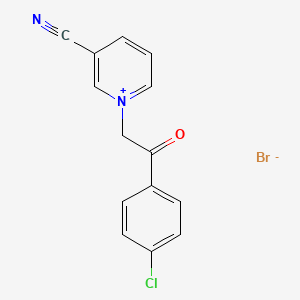 molecular formula C14H10BrClN2O B4917015 1-[2-(4-chlorophenyl)-2-oxoethyl]-3-cyanopyridinium bromide 