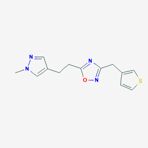 5-[2-(1-methyl-1H-pyrazol-4-yl)ethyl]-3-(3-thienylmethyl)-1,2,4-oxadiazole