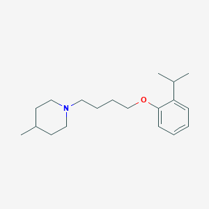 molecular formula C19H31NO B4917055 4-Methyl-1-[4-(2-propan-2-ylphenoxy)butyl]piperidine 