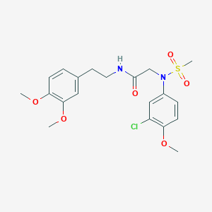 N~2~-(3-chloro-4-methoxyphenyl)-N~1~-[2-(3,4-dimethoxyphenyl)ethyl]-N~2~-(methylsulfonyl)glycinamide