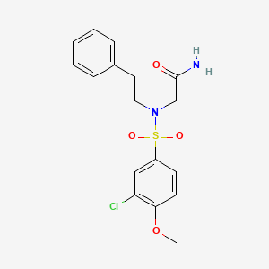 2-[N-(2-PHENYLETHYL)3-CHLORO-4-METHOXYBENZENESULFONAMIDO]ACETAMIDE