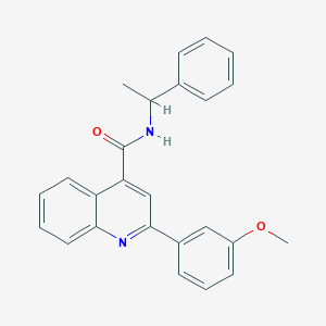 molecular formula C25H22N2O2 B4917103 2-(3-methoxyphenyl)-N-(1-phenylethyl)quinoline-4-carboxamide 