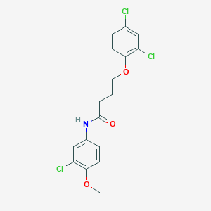 molecular formula C17H16Cl3NO3 B4917112 N-(3-chloro-4-methoxyphenyl)-4-(2,4-dichlorophenoxy)butanamide 