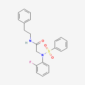 N~2~-(2-fluorophenyl)-N~1~-(2-phenylethyl)-N~2~-(phenylsulfonyl)glycinamide