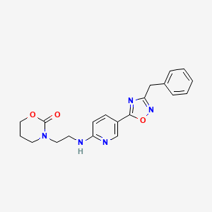 3-(2-{[5-(3-benzyl-1,2,4-oxadiazol-5-yl)-2-pyridinyl]amino}ethyl)-1,3-oxazinan-2-one