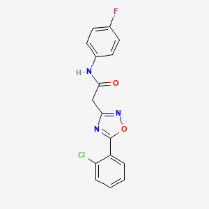 2-[5-(2-chlorophenyl)-1,2,4-oxadiazol-3-yl]-N-(4-fluorophenyl)acetamide