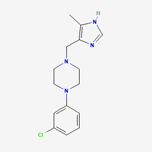 1-(3-chlorophenyl)-4-[(4-methyl-1H-imidazol-5-yl)methyl]piperazine