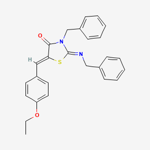 3-benzyl-2-(benzylimino)-5-(4-ethoxybenzylidene)-1,3-thiazolidin-4-one