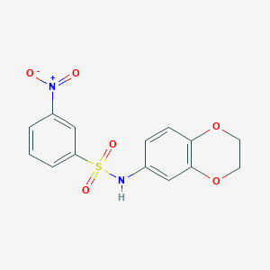 N-(2,3-dihydro-1,4-benzodioxin-6-yl)-3-nitrobenzenesulfonamide