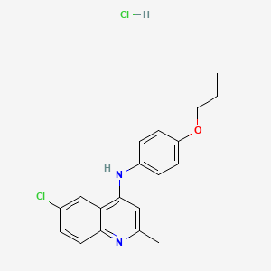 6-chloro-2-methyl-N-(4-propoxyphenyl)-4-quinolinamine hydrochloride