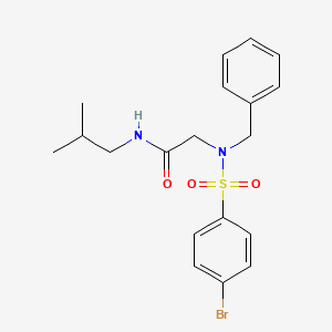 2-(N-BENZYL4-BROMOBENZENESULFONAMIDO)-N-(2-METHYLPROPYL)ACETAMIDE