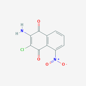 molecular formula C10H5ClN2O4 B4917246 2-Amino-3-chloro-5-nitronaphthalene-1,4-dione 