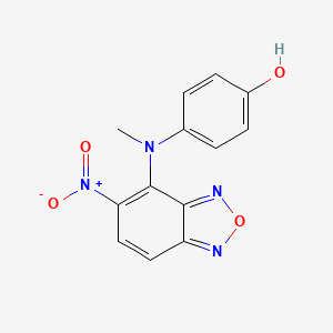 molecular formula C13H10N4O4 B4917290 4-[methyl(5-nitro-2,1,3-benzoxadiazol-4-yl)amino]phenol 