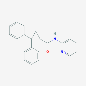 2,2-diphenyl-N-pyridin-2-ylcyclopropane-1-carboxamide