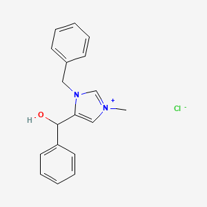 molecular formula C18H19ClN2O B4917307 (3-Benzyl-1-methylimidazol-1-ium-4-yl)-phenylmethanol;chloride 