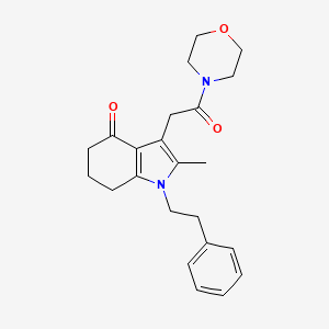 molecular formula C23H28N2O3 B4917313 2-methyl-3-[2-(4-morpholinyl)-2-oxoethyl]-1-(2-phenylethyl)-1,5,6,7-tetrahydro-4H-indol-4-one 