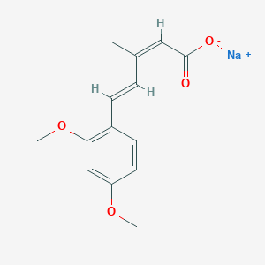 molecular formula C14H15NaO4 B4917314 sodium;(2Z,4E)-5-(2,4-dimethoxyphenyl)-3-methylpenta-2,4-dienoate 