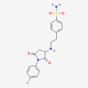 4-(2-{[1-(4-fluorophenyl)-2,5-dioxo-3-pyrrolidinyl]amino}ethyl)benzenesulfonamide