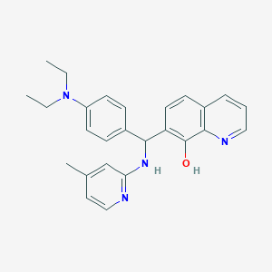 molecular formula C26H28N4O B4917335 7-{[4-(Diethylamino)phenyl][(4-methylpyridin-2-yl)amino]methyl}quinolin-8-ol 