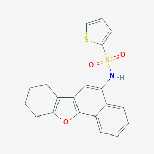 molecular formula C20H17NO3S2 B491734 N-(7,8,9,10-四氢萘并[1,2-b][1]苯并呋喃-5-基)-2-噻吩磺酰胺 CAS No. 518053-48-0