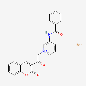 molecular formula C23H17BrN2O4 B4917353 3-(苯甲酰氨基)-1-[2-氧代-2-(2-氧代-2H-色烯-3-基)乙基]吡啶鎓溴化物 