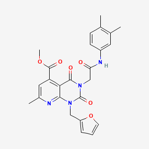 molecular formula C25H24N4O6 B4917374 METHYL 3-{[(3,4-DIMETHYLPHENYL)CARBAMOYL]METHYL}-1-[(FURAN-2-YL)METHYL]-7-METHYL-2,4-DIOXO-1H,2H,3H,4H-PYRIDO[2,3-D]PYRIMIDINE-5-CARBOXYLATE 