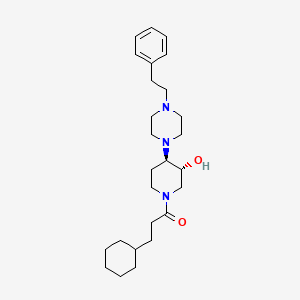 molecular formula C26H41N3O2 B4917396 (3R*,4R*)-1-(3-cyclohexylpropanoyl)-4-[4-(2-phenylethyl)-1-piperazinyl]-3-piperidinol 