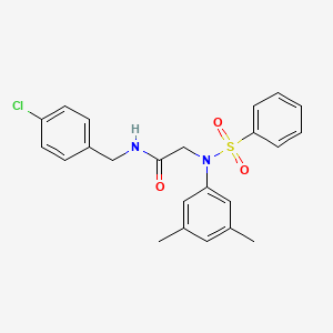 N~1~-(4-chlorobenzyl)-N~2~-(3,5-dimethylphenyl)-N~2~-(phenylsulfonyl)glycinamide