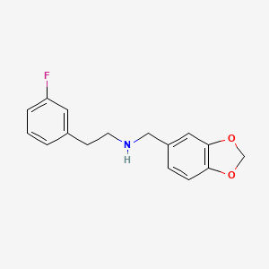 molecular formula C16H16FNO2 B4917423 N-(1,3-benzodioxol-5-ylmethyl)-2-(3-fluorophenyl)ethanamine 